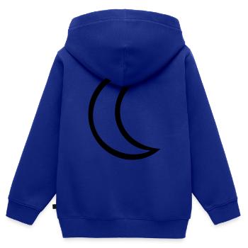 Mond - Kinder Premium Organic Zip Hoodie - Royalblau - Hinten - AI Model Kid Male (0cm)