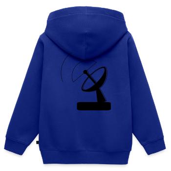 Aérien - Sweat Premium à capuche zippé enfant bio - bleu roi - Dos - AI Model Kid Male (0cm)