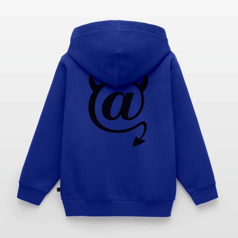 Devil @ Teufel Nerd Symbol Programmierer IT Kinder Premium Organic Zip Hoodie