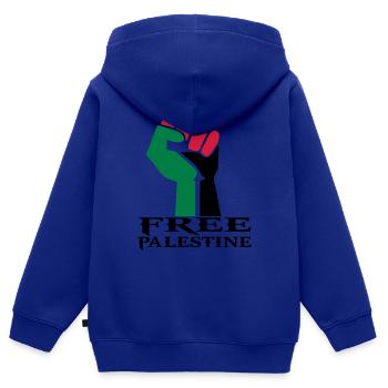 Zeichnen der palästinensischen Symbolflagge Paläst - Kinder Premium Organic Zip Hoodie - Royalblau - Hinten - AI Model Kid Male (0cm)