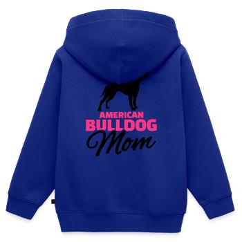 Bulldogge - Kinder Premium Organic Zip Hoodie - Royalblau - Hinten - AI Model Kid Male (0cm)