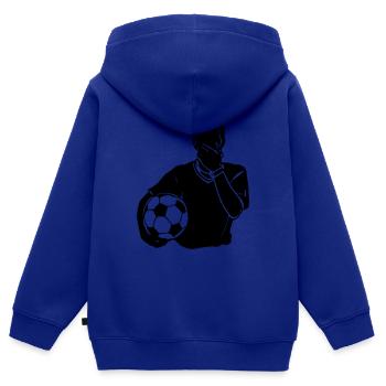 Menschenrechte Fussball Turnier Demonstration Mund - Kinder Premium Organic Zip Hoodie - Royalblau - Hinten - AI Model Kid Male (0cm)