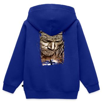 Jesus Maria Mutter Jesu Madonna Maria Marianna - Kinder Premium Organic Zip Hoodie - Royalblau - Hinten - AI Model Kid Male (0cm)