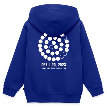 Télémétrie des moteurs de fusée - Boca Chica, Texas - Sweat Premium à capuche zippé enfant bio - bleu roi - Dos - AI Model Kid Male (0cm)