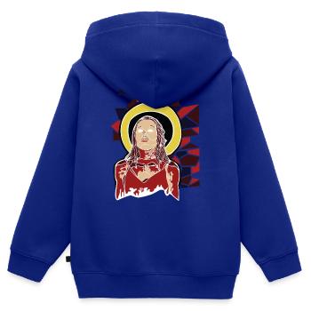Supernatural horror - Kids Premium Organic Zip-up Hoodie - royal blue - Back - AI Model Kid Male (0cm)