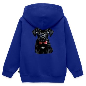 Dog - Kids Premium Organic Zip-up Hoodie - royal blue - Back - AI Model Kid Male (0cm)