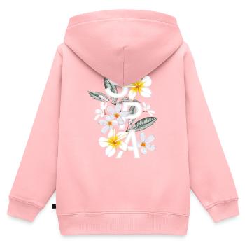Frauen Frauenpower Design Kunst weiblicher Feminismus SPA - Kinder Premium Organic Zip Hoodie - Rosa - Hinten - AI Model Kid Female (0cm)