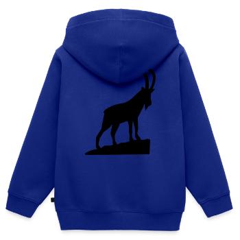 Capricorne - Sweat Premium à capuche zippé enfant bio - bleu roi - Dos - AI Model Kid Male (0cm)