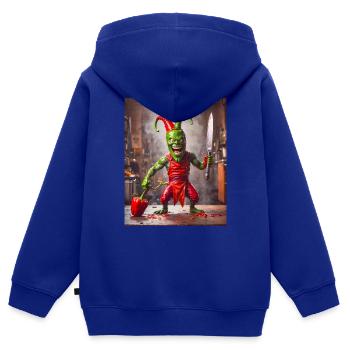 Gemüse Apocalypse Monster Chili Harlekin - Kinder Premium Organic Zip Hoodie - Royalblau - Hinten - AI Model Kid Male (0cm)