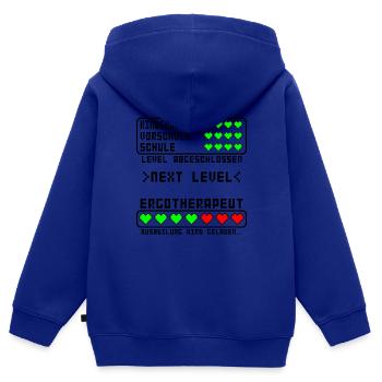 Ergotherapeut Ergotherapie Ausbildung Beginn Start - Kinder Premium Organic Zip Hoodie - Royalblau - Hinten - AI Model Kid Male (0cm)