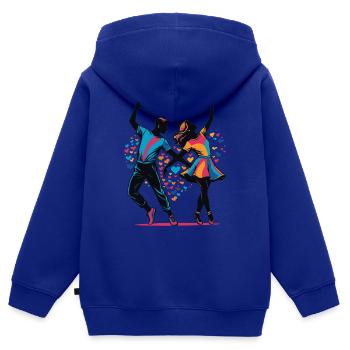 ich liebe Tanzen - Kinder Premium Organic Zip Hoodie - Royalblau - Hinten - AI Model Kid Male (0cm)