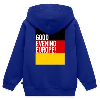 Deutschland Eurovision Song Contest - Kinder Premium Organic Zip Hoodie - Royalblau - Hinten - AI Model Kid Male (0cm)