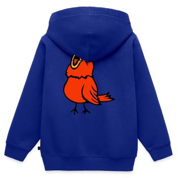 Budgie, songbird, sparrow, bird, chirp, cute - Kids Premium Organic Zip-up Hoodie - royal blue - Back - AI Model Kid Male (0cm)