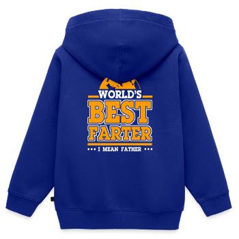 Männertag - Kinder Premium Organic Zip Hoodie - Royalblau - Hinten - AI Model Kid Male (0cm)