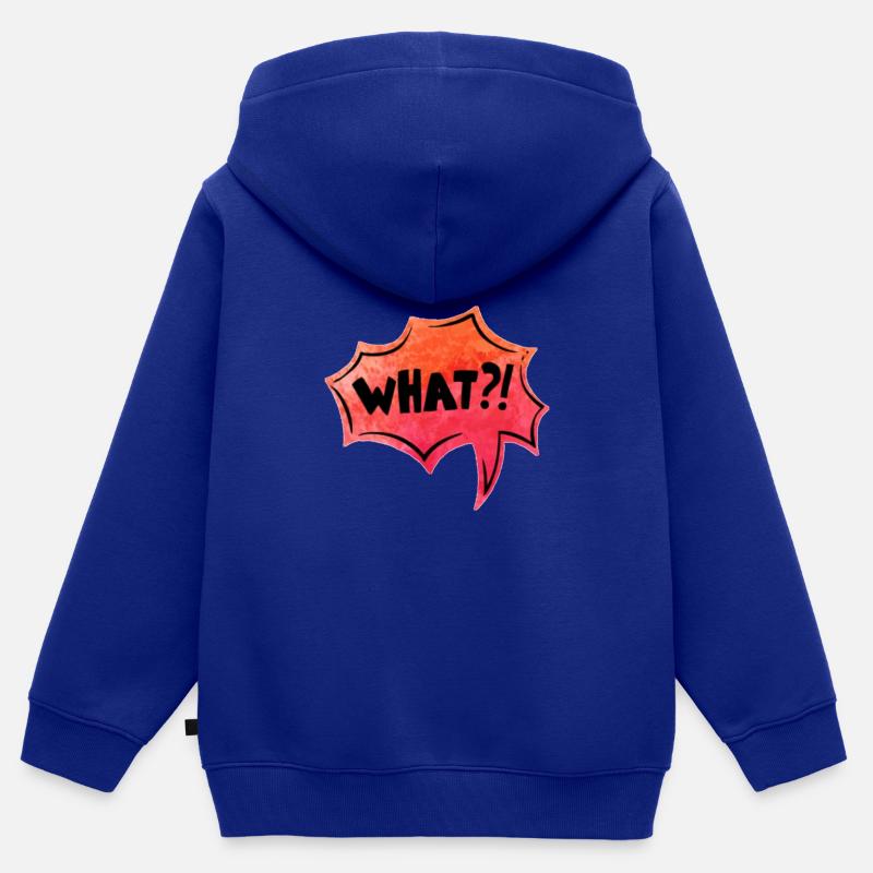 Cool - Sweat Premium à capuche zippé enfant bio - bleu roi
