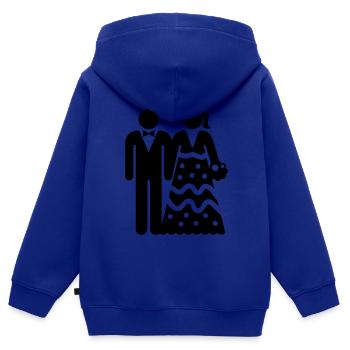 Paar Hochzeit Brautpaar - Kinder Premium Organic Zip Hoodie - Royalblau - Hinten - AI Model Kid Male (0cm)