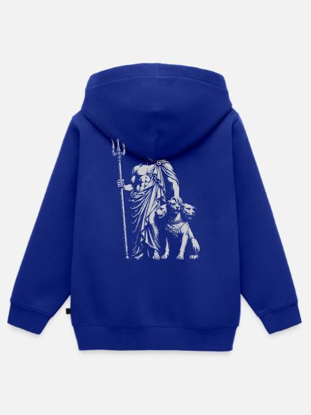 HadesTrident Wächter mit Cerber - Kinder Premium Organic Zip Hoodie - Royalblau