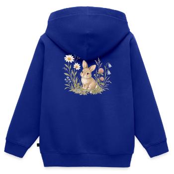 LITTLE WILDFLOWER - Kinder Premium Organic Zip Hoodie - Royalblau - Hinten - AI Model Kid Male (0cm)