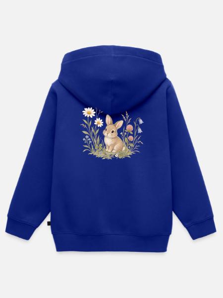 LITTLE WILDFLOWER - Kinder Premium Organic Zip Hoodie - Royalblau