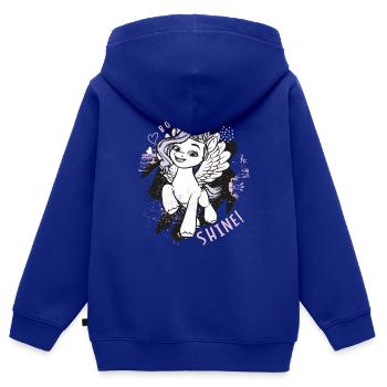 My Little Pony Born To Shine - Kinder Premium Organic Zip Hoodie - Royalblau - Hinten - AI Model Kid Male (0cm)