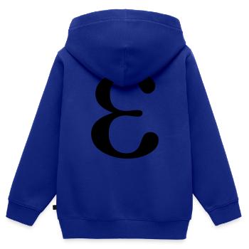 Epsilon griechischer Buchstabe - Kinder Premium Organic Zip Hoodie - Royalblau - Hinten - AI Model Kid Male (0cm)