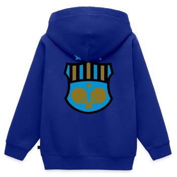 Tischtennis Wappen - Kinder Premium Organic Zip Hoodie - Royalblau - Hinten - AI Model Kid Male (0cm)
