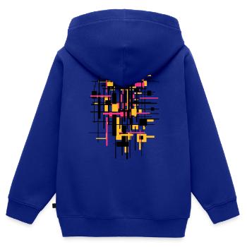 Baustelle - Kinder Premium Organic Zip Hoodie - Royalblau - Hinten - AI Model Kid Male (0cm)