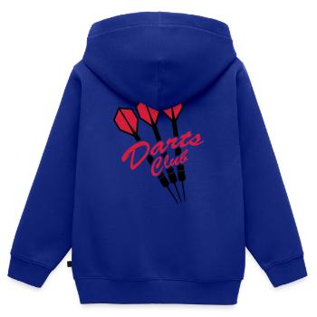 Darts Club - Kinder Premium Organic Zip Hoodie - Royalblau - Hinten - AI Model Kid Male (0cm)