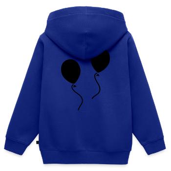 ballons_f1 - Kinder Premium Organic Zip Hoodie - Royalblau - Hinten - AI Model Kid Male (0cm)