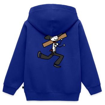 Zimmermann - Kinder Premium Organic Zip Hoodie - Royalblau - Hinten - AI Model Kid Male (0cm)