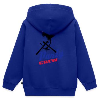 apres_ski_party_crew_3c - Kinder Premium Organic Zip Hoodie - Royalblau - Hinten - AI Model Kid Male (0cm)