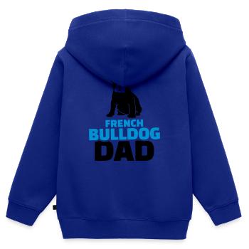 Bulldogge - Kinder Premium Organic Zip Hoodie - Royalblau - Hinten - AI Model Kid Male (0cm)