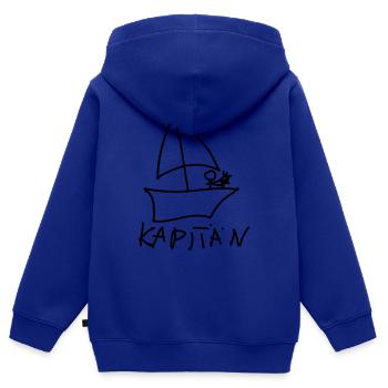 kapitän - Kinder Premium Organic Zip Hoodie - Royalblau - Hinten - AI Model Kid Male (0cm)