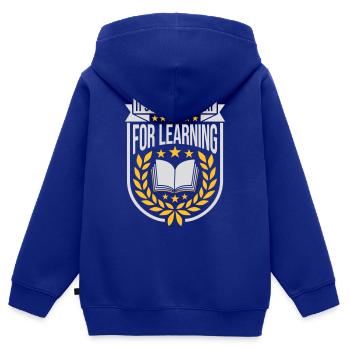 beautiful day for learning - Kids Premium Organic Zip-up Hoodie - royal blue - Back - AI Model Kid Male (0cm)
