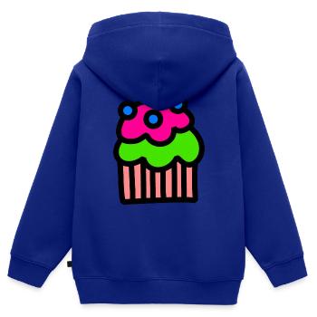 Cupcake - Kids Premium Organic Zip-up Hoodie - royal blue - Back - AI Model Kid Male (0cm)