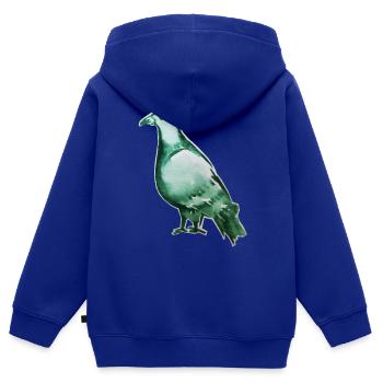 stadttaube - Kinder Premium Organic Zip Hoodie - Royalblau - Hinten - AI Model Kid Male (0cm)