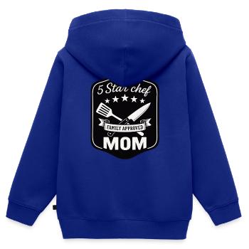 5 Star Cook Mom - Family Kitchen Design - Kids Premium Organic Zip-up Hoodie - royal blue - Back - AI Model Kid Male (0cm)