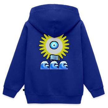 Picsart 25 06 12 21 24 38 167 - Sweat Premium à capuche zippé enfant bio - bleu roi - Dos - AI Model Kid Male (0cm)