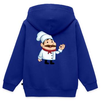 koch chef baker baecker kitchen kueche1 - Kinder Premium Organic Zip Hoodie - Royalblau - Hinten - AI Model Kid Male (0cm)