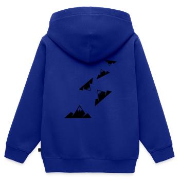 Berge Outdoor - Kinder Premium Organic Zip Hoodie - Royalblau - Hinten - AI Model Kid Male (0cm)