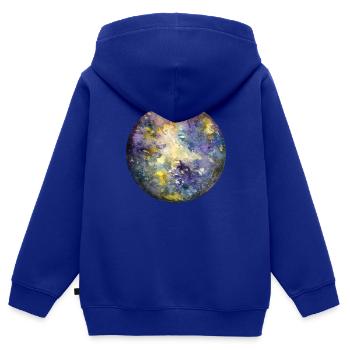 mercure - Sweat Premium à capuche zippé enfant bio - bleu roi - Dos - AI Model Kid Male (0cm)