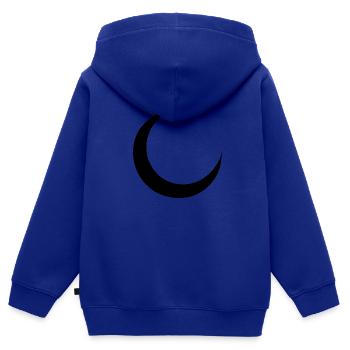 Halbmond - Kinder Premium Organic Zip Hoodie - Royalblau - Hinten - AI Model Kid Male (0cm)