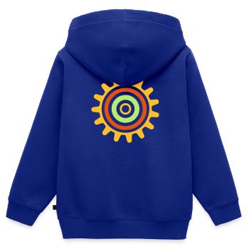 cogwheel - Zahnrad - Kinder Premium Organic Zip Hoodie - Royalblau - Hinten - AI Model Kid Male (0cm)