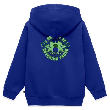 I Should Be Catching Frogs Kröte Kaulquappe - Kinder Premium Organic Zip Hoodie - Royalblau - Hinten - AI Model Kid Male (0cm)