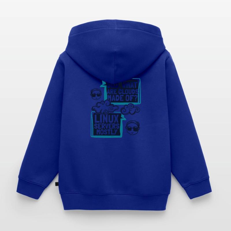 Papa quels sont les clouds faits de Developer Coder Sweat Premium à capuche zippé enfant bio