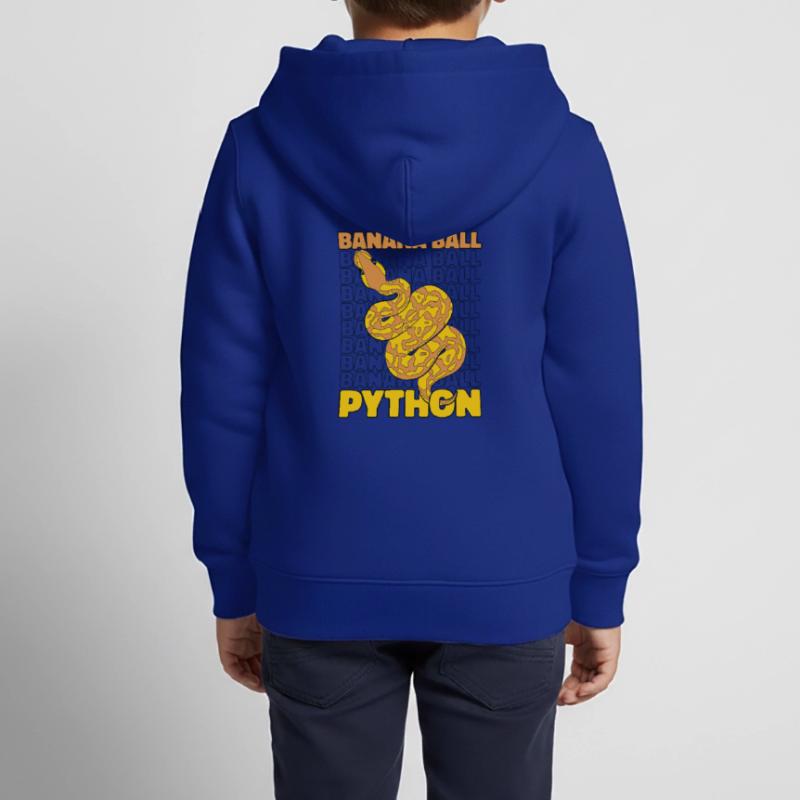 Boule de banane Python Serpent Python Boule de banane Sweat Premium à capuche zippé enfant bio