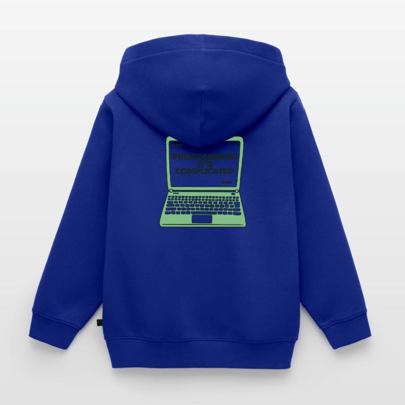 Programming It's Complicated Developer Coder Kinder Premium Organic Zip Hoodie