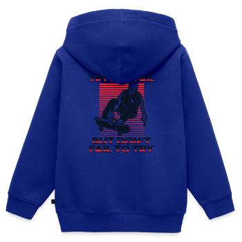 Try And Fail But Don't Fail To Try Skatepark - Kinder Premium Organic Zip Hoodie - Royalblau - Hinten - AI Model Kid Male (0cm)