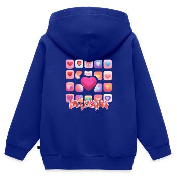 Love is everything - Kinder Premium Organic Zip Hoodie - Royalblau - Hinten - AI Model Kid Male (0cm)