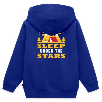 Sleep under the Stars (Camping) - Kinder Premium Organic Zip Hoodie - Royalblau - Hinten - AI Model Kid Male (0cm)